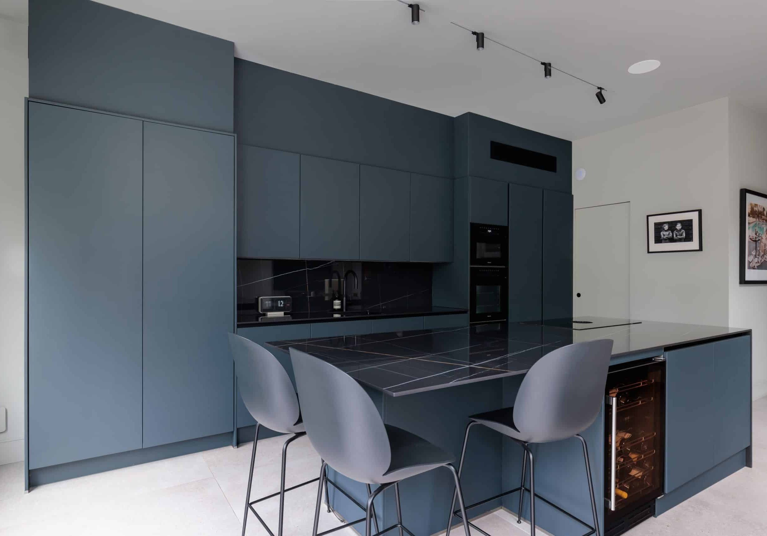 Dark Modern Handleless German Kitchen