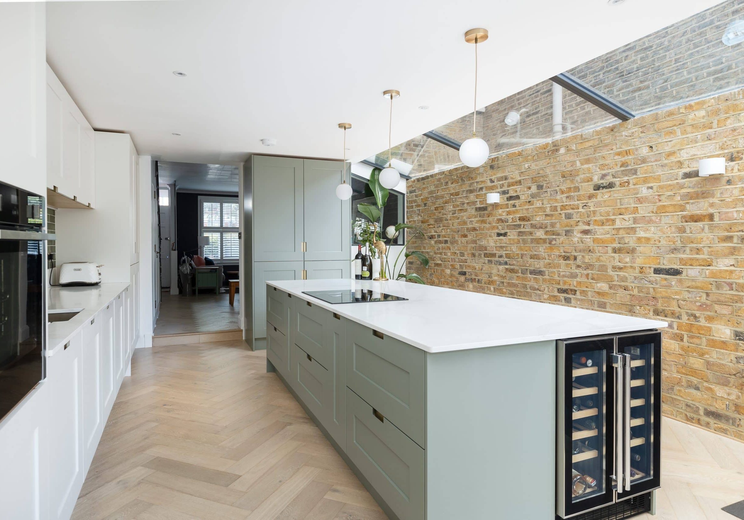 kitchen with sky lights